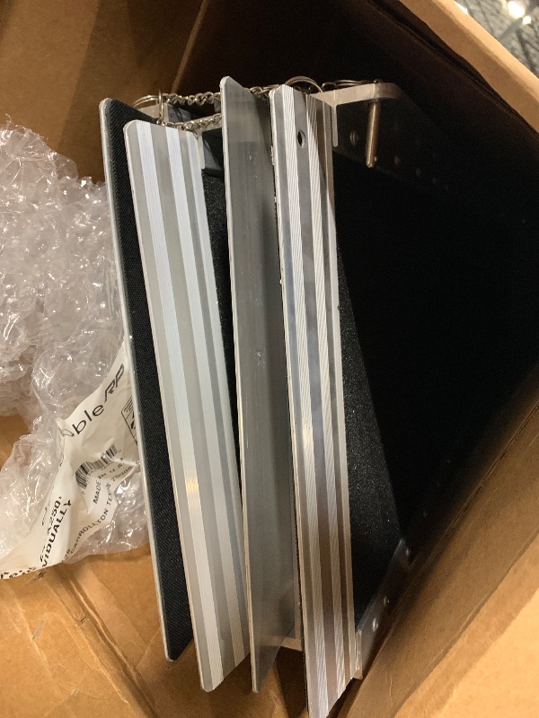 Photo 1 of  ** VERY USED ** 
FACHNUO 10 Feet Portable Wheelchair Ramp with Support Legs, Non-Skid Aluminum Handicap Ramps, Folding Threshold Wheel Chair Ramp for Home Steps, Stairs, Entry, Threshold, Doorways, 800LBS Capacity