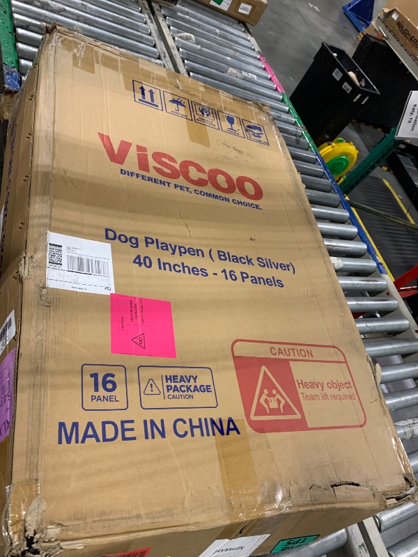 Photo 1 of  *** VERY USED / MISSING PARTS ** 
VISCOO Dog Playpen Outdoor, 16 Panels 40" High Metal Dog Fence with Gate, Pet Fence for Large/Small Dogs, Portable Dog Fence for RV Camping, Yard