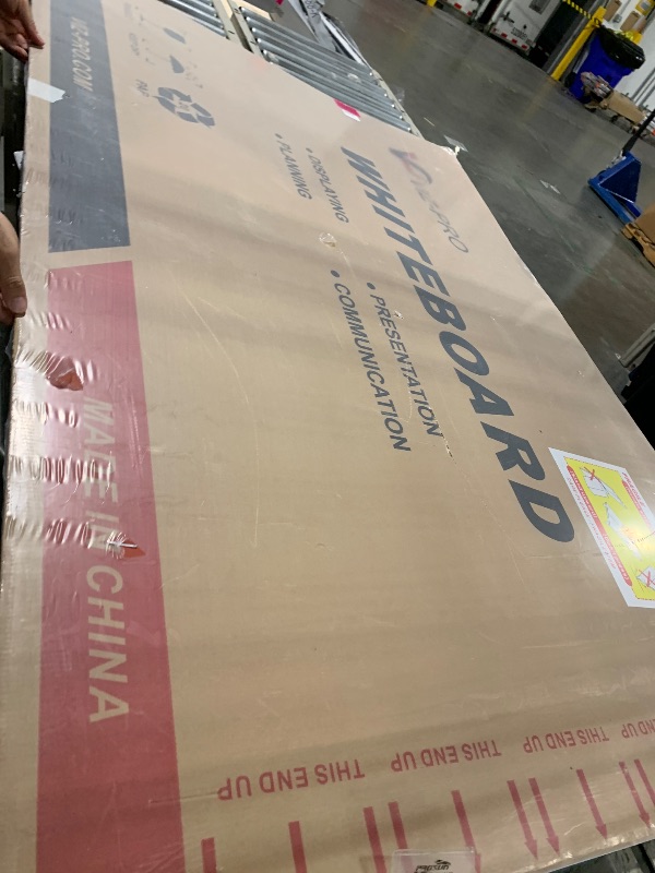 Photo 1 of  *** VERY USED *** 
VIZ-PRO Dry Erase Board/Magnetic Whiteboard, 72 x 48 Inches, Large Wall Mounted Board for School Office and Home 6' x 4'