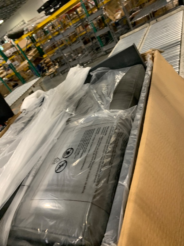 Photo 1 of  ** MIASSING PARTS ** Aluminum Patio Furniture Set 7 Seats, 5 PCS Outdoor Sectional Conversation Set with 4" Wide Armrest, Backyard Sectional Sofa Set with Coffee Table & Thick Cushions, Grey