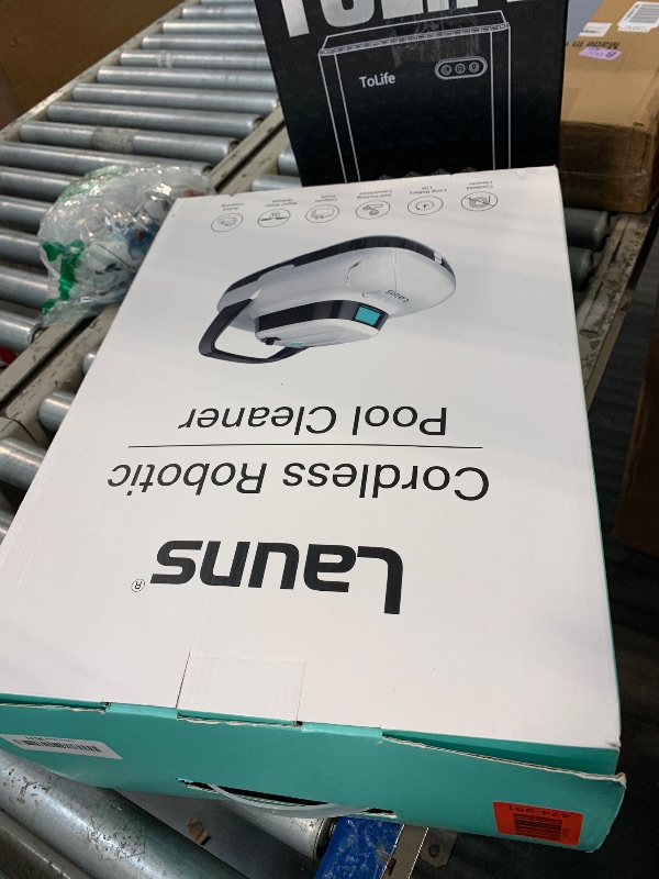 Photo 1 of (2025 Upgrade) Launs S1 Cordless Robotic Pool Cleaner, Dual Motors & Suction Ports Automatic Pool Vacuum Robot Lasts up to 90 Min, Self-Parking Ideal for Above Ground Pools (New)