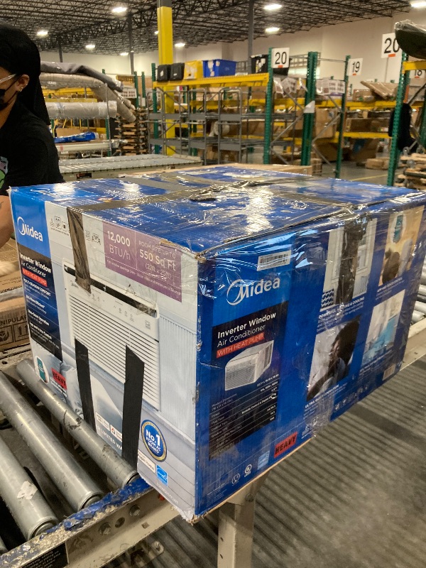 Photo 1 of **********working good********* Midea 12,000 BTU Smart Inverter Air Conditioner Window Unit with Heat and Dehumidifier – Cools up to 550 Sq. Ft., Energy Star Rated, Quiet Operation, Electronic Controls, Remote Control, White