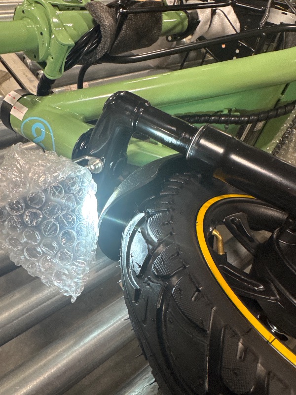 Photo 1 of *****DAMAGED SCOOTER RIM**** Urbanmax Upgraded Electric Scooter for Adults with Seat C1Pro, 19MPH & 25 Miles Range, 12" Pneumatic Tires, Dual Shock Absorbers, Dual Brakes, Removable Basket, UL2272 Certified – Green