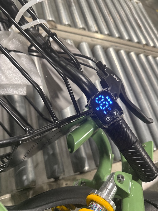 Photo 1 of *****DAMAGED SCOOTER RIM**** Urbanmax Upgraded Electric Scooter for Adults with Seat C1Pro, 19MPH & 25 Miles Range, 12" Pneumatic Tires, Dual Shock Absorbers, Dual Brakes, Removable Basket, UL2272 Certified – Green