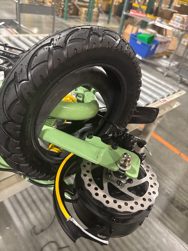 Photo 1 of *****DAMAGED SCOOTER RIM**** Urbanmax Upgraded Electric Scooter for Adults with Seat C1Pro, 19MPH & 25 Miles Range, 12" Pneumatic Tires, Dual Shock Absorbers, Dual Brakes, Removable Basket, UL2272 Certified – Green