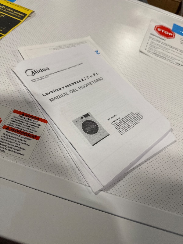 Photo 1 of ******IT TURNS ON BUT HAS DENTS****** Midea 24 Inch Washer and Dryer Combo, All in One Washer and Dryer 2.7 cu.ft 26lbs, Ventless Washing Machine, Steam Care, Overnight Dry, 1400 RPM, 16 Cycles Front Load Washer, Full-Automatic, White