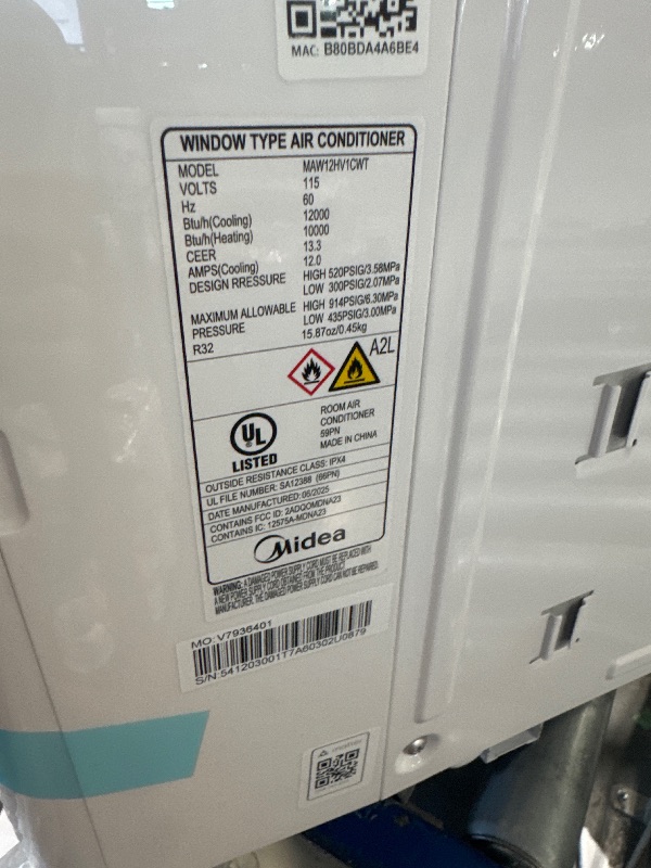 Photo 1 of **********It has no control but it works perfectly and cools immediately************** Midea 12,000 BTU Smart Inverter Air Conditioner Window Unit with Heat and Dehumidifier – Cools up to 550 Sq. Ft., Energy Star Rated, Quiet Operation, Electronic Control