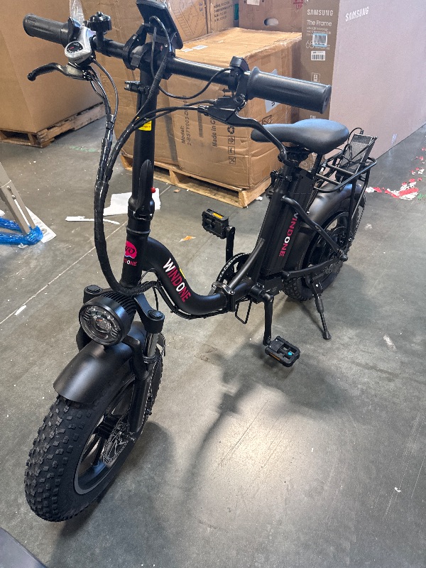 Photo 1 of *******it doesn't have the battery*********** Windone S14 Electric Bike for Adults, Dual Shock Absorbers Ebike, Max 19MPH Speed & 28 Miles Range (PAS), 500W Peak Motor and Lightweight & Portable, 14" Foldable E Bike for Adults and Teens