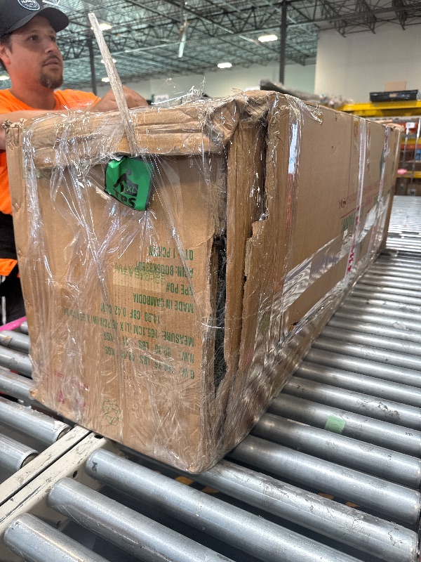 Photo 1 of *****LIGHTS UP PERFECTLY******* National Tree Company Pre-lit 'Feel Real' Artificial Giant Downswept Christmas Tree, Green, Douglas Fir, White Lights, Includes Stand, 10 feet