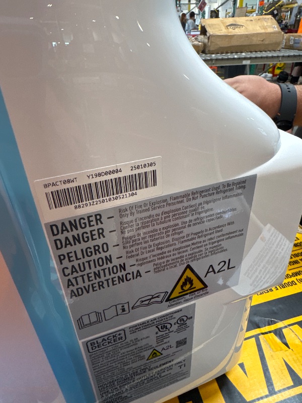 Photo 1 of *****IT WORKS WELL***** BLACK+DECKER Portable Air Conditioner, 9,000 BTU (5,300 BTU SACC) for Rooms up to 400 Sq. Ft., Portable AC with Follow Me Remote Control and Window Kit, BPACT08WT, White