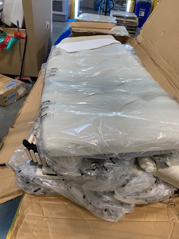 Photo 1 of **MISSING MANUAL AND HARDWARE** VASAGLE Queen Bed Frame with Tall Headboard, Upholstered Platform Bed Frame Queen Size, with Wingback Tufted Headboard and Footboard, Wooden Slats, No Box Spring Needed, Cappuccino Beige URMB881W01