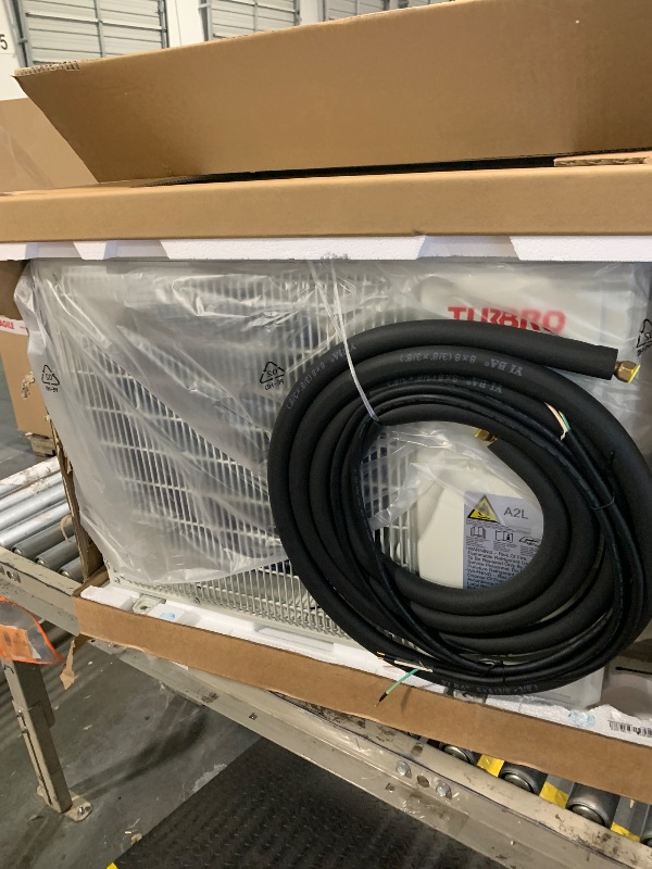 Photo 1 of ** MISSING BOX 2/2** TURBRO 9,000 BTU Ductless Mini Split AC with Heat Pump, Inverter Compressor, 19 SEER2, 115V, R32 Refrigerant, Pre-charged Evaporator, WiFi-Enabled, Works with App, AHRI Certified, Finnmark Series