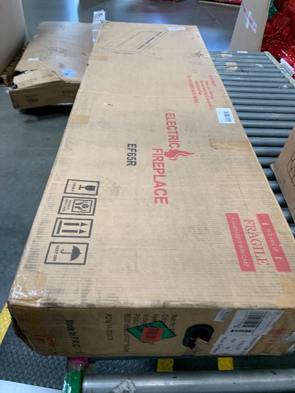 Photo 1 of **Factory Sealed** Carsynflame Electric Fireplace 65 in, Wall Mounted & Recessed Electric Fireplace Inserts, Remote & Touch Screen Control, 169 Flame Color Combinations, Timer& Thermostat Fireplace Heater, 1500W, Black