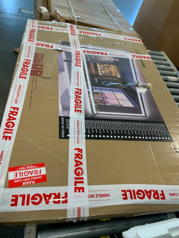 Photo 1 of **LIGHT PARTICALLY WORKS** AWANDEE 55x36 LED Bathroom Mirror with Lights, Backlit + Front Lit, Anti-Fog Lighted Vanity Mirror for Bathroom Wall with 3 Colors, Stepless Dimmable, Memory, Shatter-Proof, Tempered Glass, ETL Listed