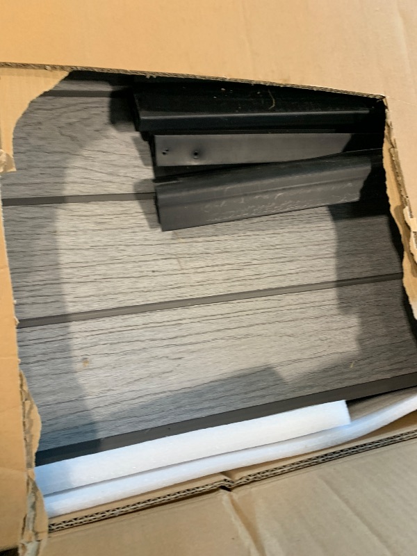 Photo 1 of *** ONLY BOX 3/3, ONLY 1 BOX**** YITAHOME 8x10 FT Outdoor Storage Shed with Floor, Plastic Garden Shed for Bikes, Tools, Supplies, Waterproof Resin Shed with Lockable Doors, 2 Windows & 2 Vents for Patio, Backyard, 556 cu. Ft., Gray