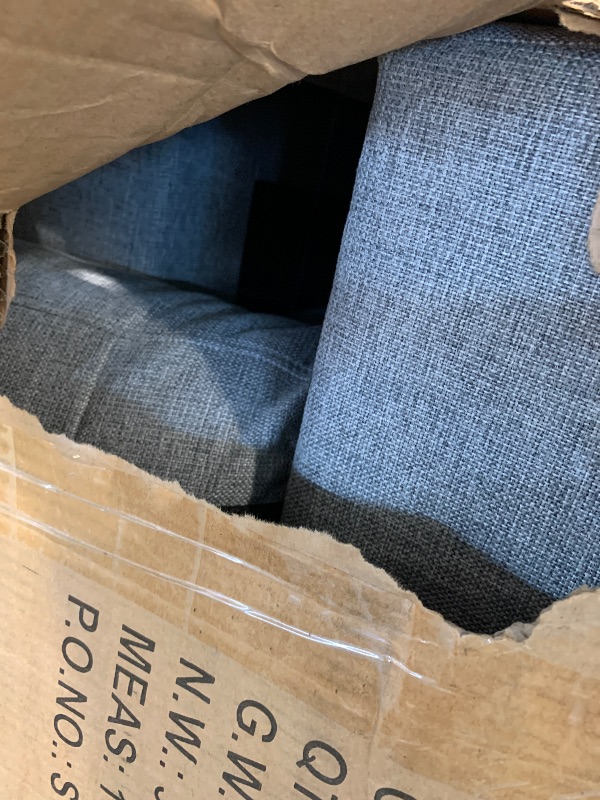 Photo 1 of Sofa Couch, Comfy Extra Deep Seat 3 Seater Couch for Living Room with Soft Upholstered Round Arms,Free 2 Pillows,Grey