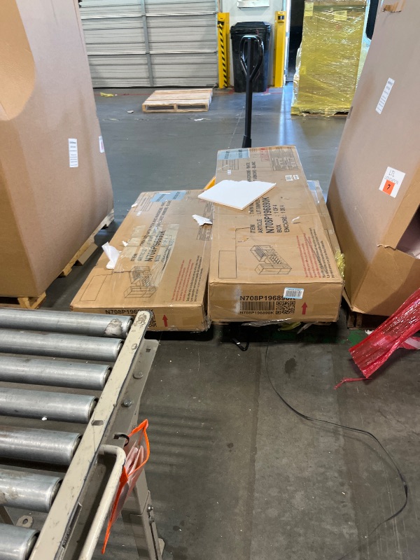 Photo 1 of ***Missing box 2 of 4 only boxes 1,3,4*** Wooden Bunk Bed with Wardrobe, Desk, Storage Cabinets and Drawers, Twin Over Twin Wood Bed Frame & Trundle for Kids Teens Adults, Space Saving Design, No Box Spring Needed, White Missing box 2 of 4 only boxes