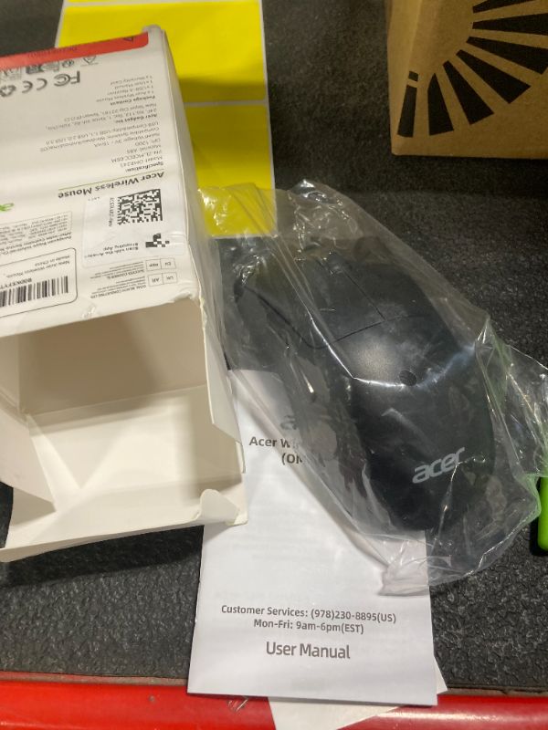Photo 1 of ***NO USB***acer Wireless Mouse, 1200 DPI Computer Mouse for Laptop with 2.4GHz USB A Receiver, 5 Buttons Compatible for Windows, macOS, Android (Black)