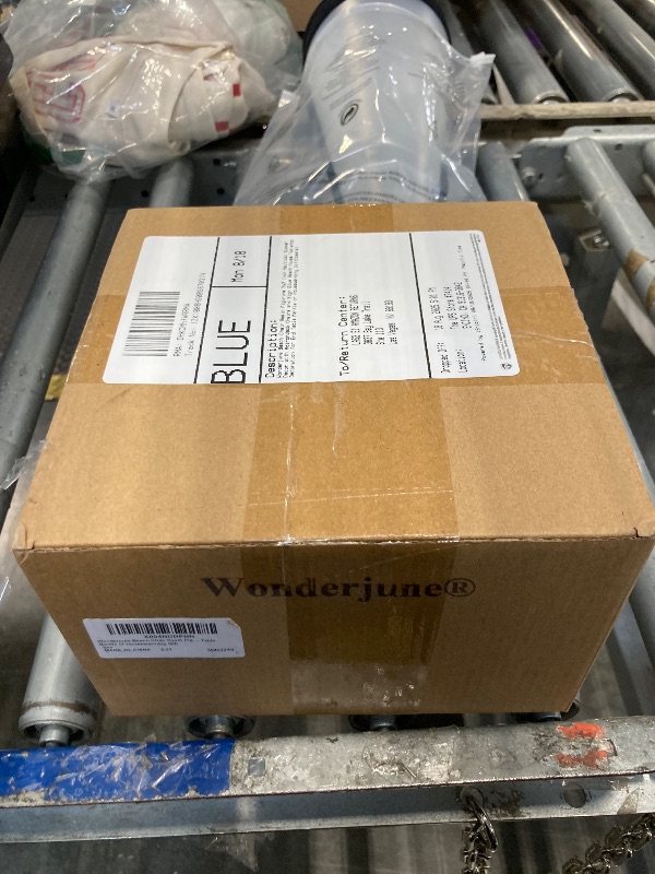 Photo 1 of ***broken sign***Wonderjune Beach Chair Resin Figurine 7x7 Inch Nautical Summer Decor with Adirondack Chairs and Sign Blue Beach House Tabletop Decoration for End Table Mantle or Housewarming Gift(Coastal)