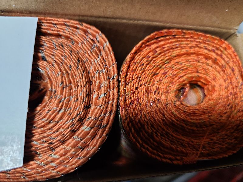 Photo 1 of 4 Rolls Fall Plaid Burlap Ribbon Thanksgiving Wired Edge Ribbon Wrapping Burlap Ribbon with Harvest Theme for Present Wrapping Fall Thanksgiving Home Decoration (2.48" Wide)