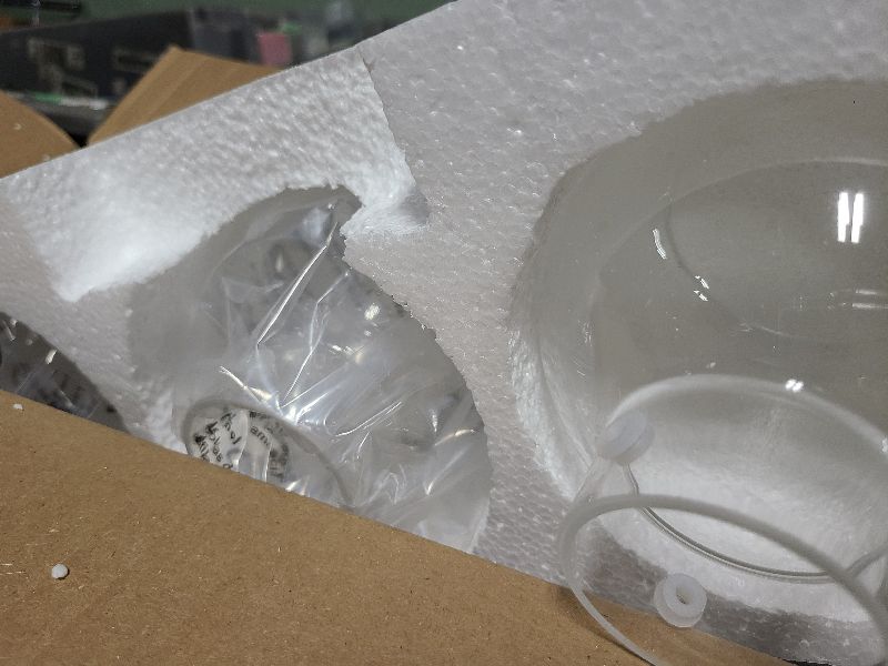 Photo 1 of 3 Lights Vanity Light, Brushed Nickel Bathroom Light Fixtures, Farmhouse Wall Sconces with Globe Clear Glass Shade, Porch Wall Mount Lamp for Mirror, Kitchen, Porch, Living Room, Workshop (E26 Base)