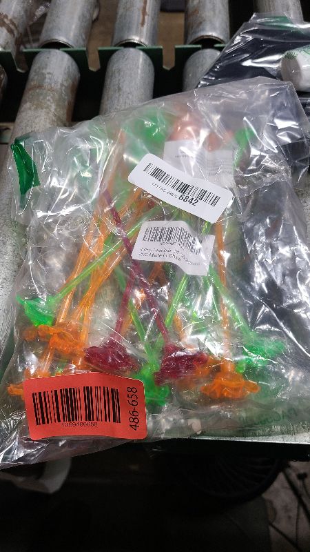 Photo 1 of 30 Pieces Swizzle Sticks Cocktail Stirrers Plastic for Bar, 7.87 Inch Plastic Rose Top Crystal Swizzle Sticks (Multicolor)