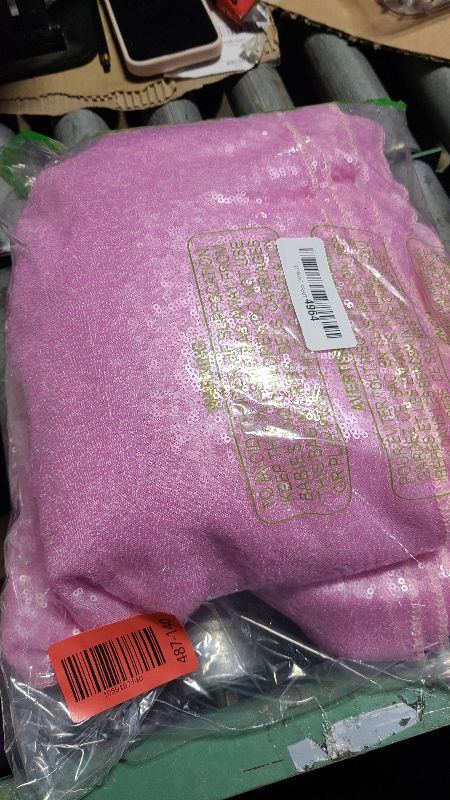 Photo 1 of 10 Packs 12 x 72 inches Pink Sequin Table Runner, Glitter Runner for Birthday Party Supplies Decorations Wedding Bachelorette Holiday Celebration Bridal Shower Baby Shower