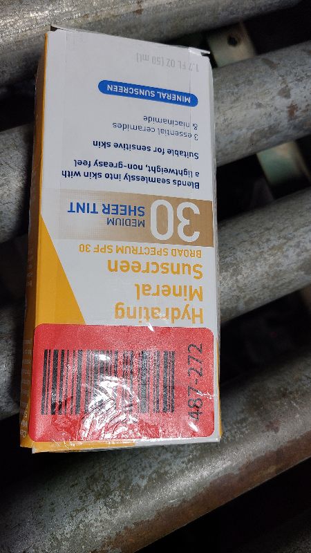 Photo 1 of CeraVe Hydrating Mineral Sunscreen SPF 30 with Sheer Tint, Tinted Mineral Sunscreen with Zinc Oxide & Titanium Dioxide, Blends Seamlessly For Healthy Glow, Medium, 1.7 Fluid Ounce