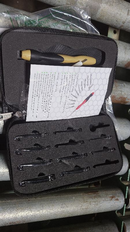 Photo 1 of 11 Sizes Lighted Crochet Hooks Set Rechargeable Crochet Hook Light Up Hooks with Case, Interchangeable Heads 2.5 mm to 8 mm for DIY Craft Supplies(Wood Color-Black)