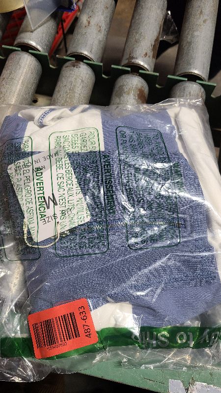 Photo 1 of **MSRP 18.50** IQSQSQ Womens Cotton Half Zip Retro Top Striped Stylish Comfortable Versatile Activewear Outfit (BlueGrey-M)