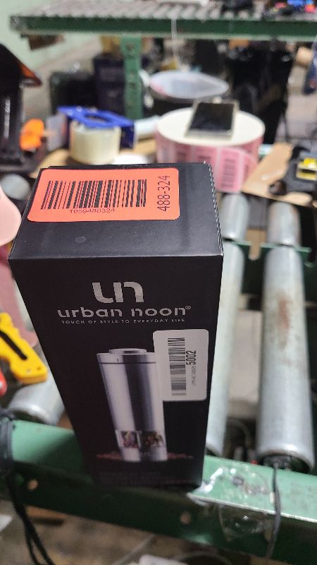 Photo 1 of Electric Salt and Pepper Grinder - Battery Operated Stainless Steel Pepper Mill with Light - Automatic One Handed Operation - Electronic Adjustable Shaker - Ceramic Grinder