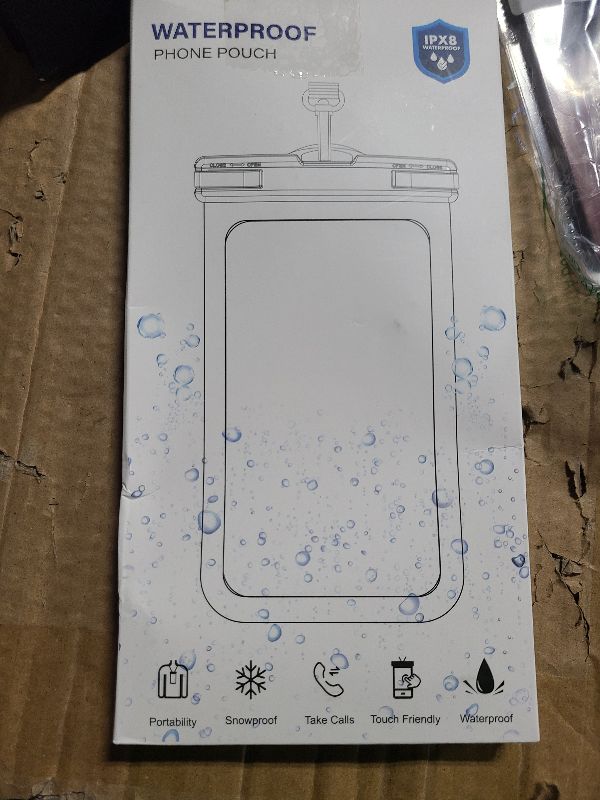 Photo 1 of 2 Pack Waterproof Phone Pouch- IPX8 Cellphone Dry Bag [Beach Cruise Essentials], 3D Design Waterproof Phone Case for 16/15/14/13/12/11 Pro Max Plus Samsung Up to 7.5", Pink+Pink