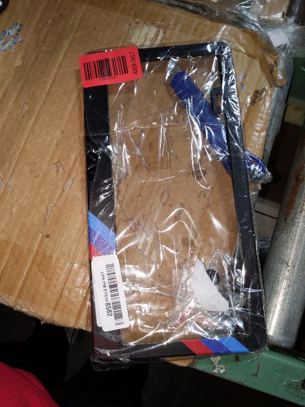 Photo 1 of 1PCS Matte License Plate Frames fit for BMW Aluminum Alloy 3 Color License Plate Cover Holder fit for All BMW License Plates Universal License Plate Covers Accessories for Front and Rear Car Tags