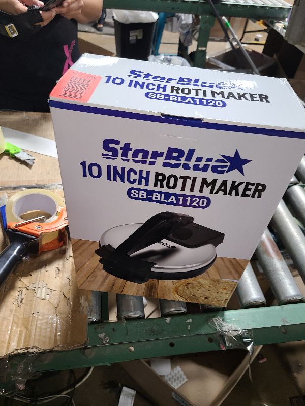 Photo 1 of 10inch Roti Maker by StarBlue with FREE Roti Warmer and Removable Handle - The automatic Stainless Steel Non-Stick Electric machine to make Indian style Chapati, Tortilla, Roti AC 110V 50/60Hz 1200W