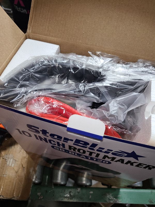 Photo 1 of 10inch Roti Maker by StarBlue with FREE Roti Warmer and Removable Handle - The automatic Stainless Steel Non-Stick Electric machine to make Indian style Chapati, Tortilla, Roti AC 110V 50/60Hz 1200W