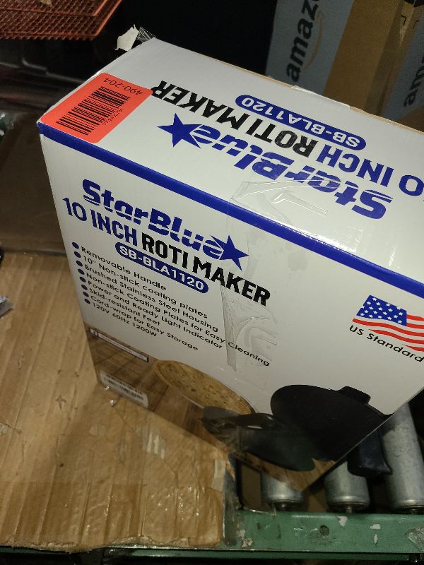 Photo 1 of 10inch Roti Maker by StarBlue with FREE Roti Warmer and Removable Handle - The automatic Stainless Steel Non-Stick Electric machine to make Indian style Chapati, Tortilla, Roti AC 110V 50/60Hz 1200W