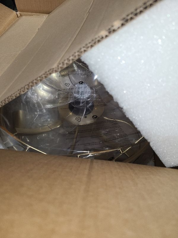 Photo 1 of 20 Inch Gold Caged Ceiling Fan with Light