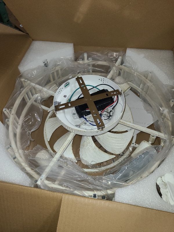 Photo 1 of 20'' Low Profile Ceiling Fan with Light and Remote 6-Speed Retro Industrial Ceiling Fans with Lights Quiet Reversible Motor