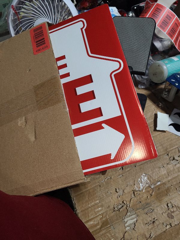 Photo 1 of [5 Pack] Estate Sale Signs Set - 16 x 12 Inch Double-Sided Yard Signs With Arrows and Metal H Stakes - Property Sale Directional Signs - Weather-Proof