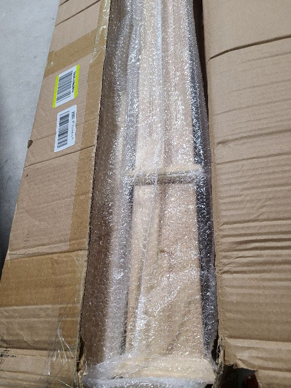 Photo 1 of 2 Pcs 3.5x48 Inch Solid Red Oak Square Newel Post - Box Contemporary Plain Style Stair Railing Interior for Staircase Remodeling