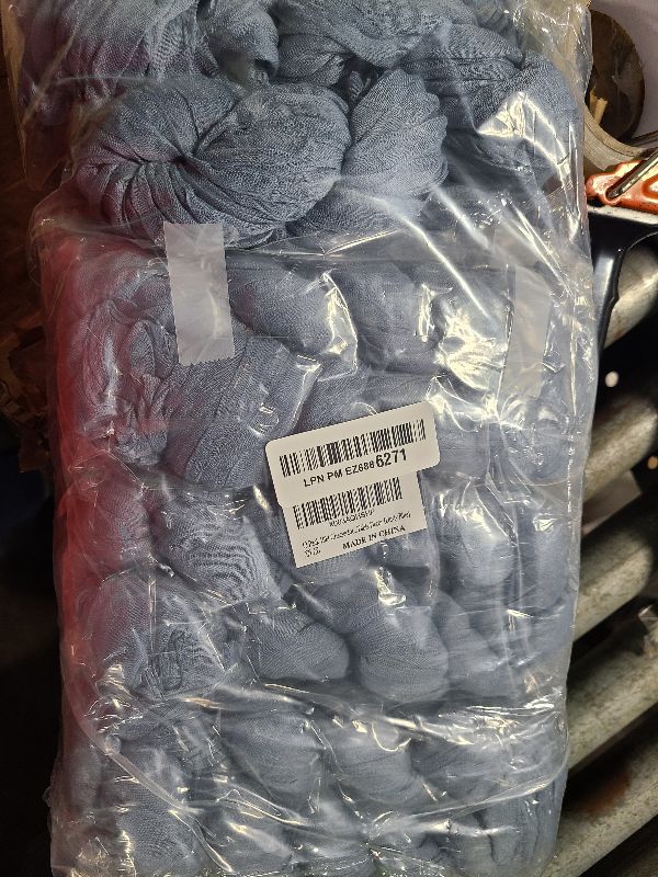 Photo 1 of 12 Pack 10Ft Cheesecloth Table Runner 35x120 Inch Boho Gauze Table Runner Rustic Cheese Cloth Long Romantic Table Runners for Wedding Bridal Shower Birthday Party Table Decor (Dusty Blue)