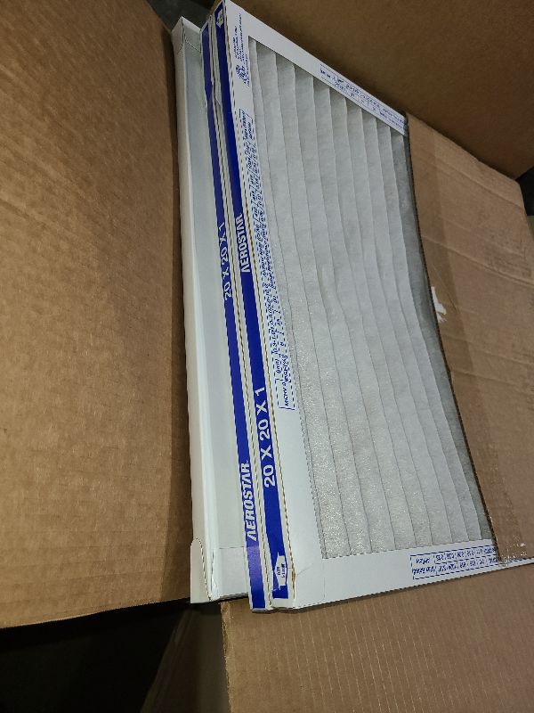 Photo 1 of 20 x 20 x 1 AC and Furnace Air Filter by Aerostar - MERV 13, Box of 6