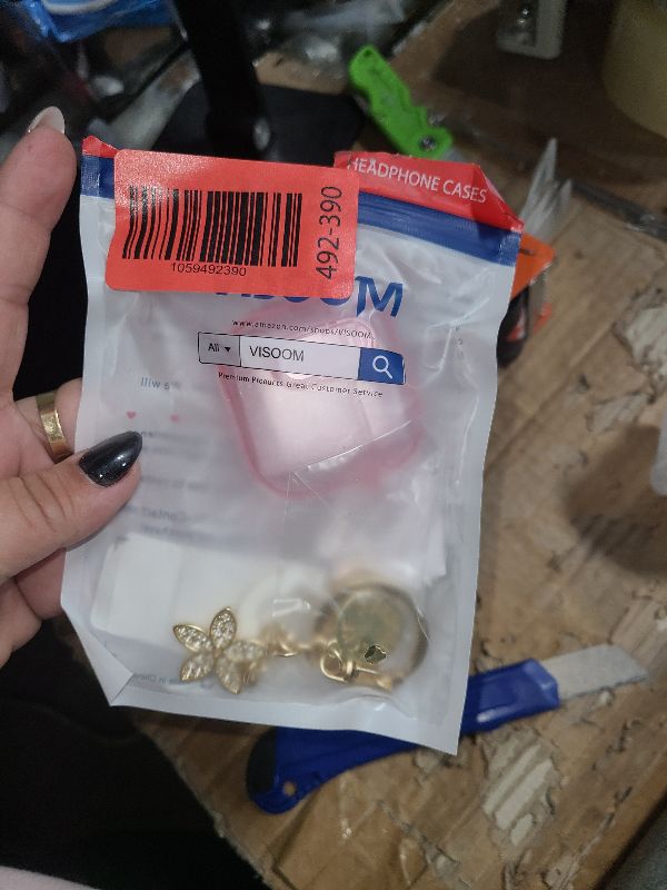 Photo 1 of (with Safety Lock) Clear Case Compatible with Cute Apple Airpods 4 Cases 2024 Women, VISOOM Soft TPU Transparency Air pods 4 Gen Cases iPods 4 Earbuds Case Girl Bling Keychain for Airpod iPod 4th Gen