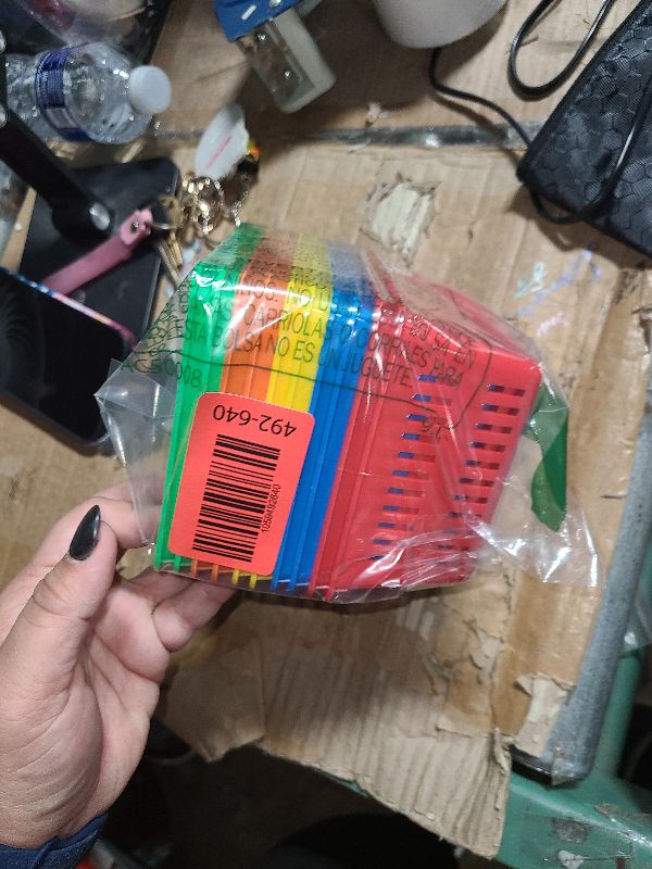 Photo 1 of 10 Pack Mini Storage Baskets Bins, Plastic Organizer Basket, Colorful Shelf and Desk Make-up Storage Crate Organizing Containers, Ideal for Home Classroom Office Organization. 6.1"L x 4.5"W x 2.4"H