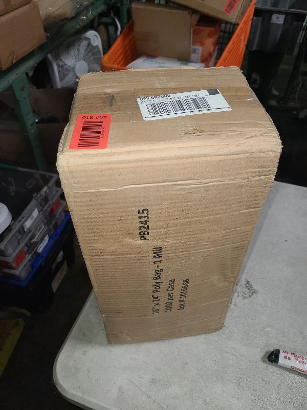 Photo 1 of 18" x 24" 1 mil. - Clear Plastic Flat Open Poly Bag (1000 Pack) | MagicWater Supply Brand