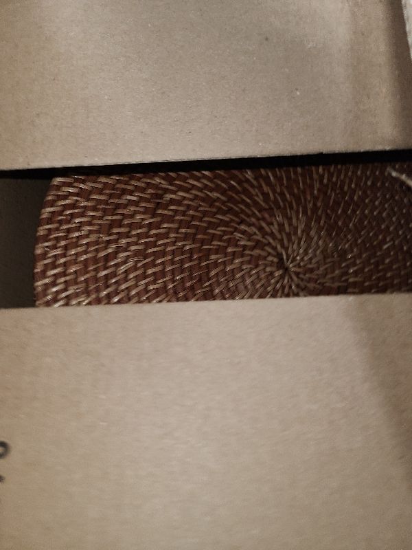 Photo 1 of 16.9 inch Rattan Tray, Round Wicker Tray with Cut-Out Handles, Woven Serving Tray for Dining/Coffee Table