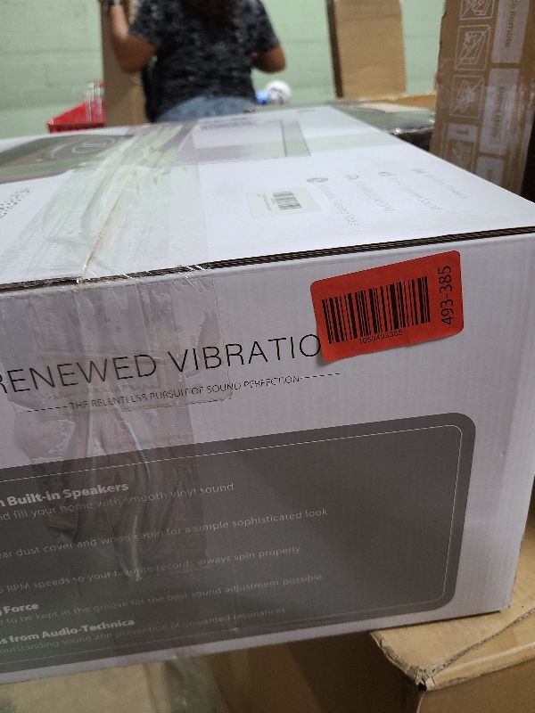 Photo 1 of 1 by ONE High Fidelity Belt Drive Turntable with Built-in Speakers, Vinyl Record Player with Magnetic Cartridge, Bluetooth Playback and Aux-in Functionality, Auto Off