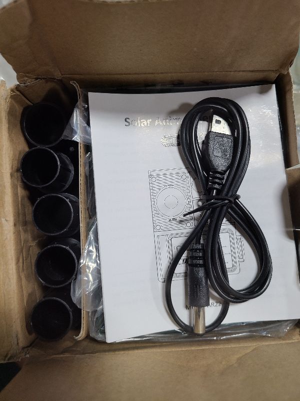 Photo 1 of 2 Packs Solar Animal Repeller Ultrasonic, Cat Repellent Outdoor with USB Recharging, Waterproof Ultrasonic Deer Repellent Motion Activated Repel Dog, Squirrel, Deer, Raccoon, Skunk, Rabbit