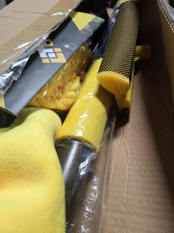 Photo 1 of 144'' Long Extendable Handle Car RV Wash Brush Kits with Collapsible Bucket, RV, Truck Washing Kit with Extension Pole - Microfiber Car Mop, Bristles Washing Brush, Squeegee Mitt, RV-Wash Cleaning Kit