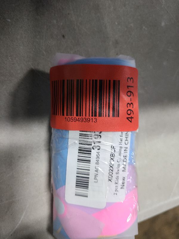 Photo 1 of 2 pcs Kids Swim Cap Silicone Swimming Cap for Boys Girls (Age 3-12) Cover Ears Waterproof Bathing Cap Keep Hair Dry Swimming Hat for Hair